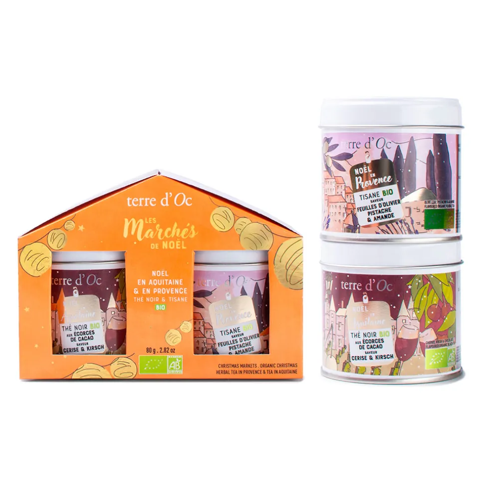 Duo tisane bio Provence 30g et thés aquitaine 50g