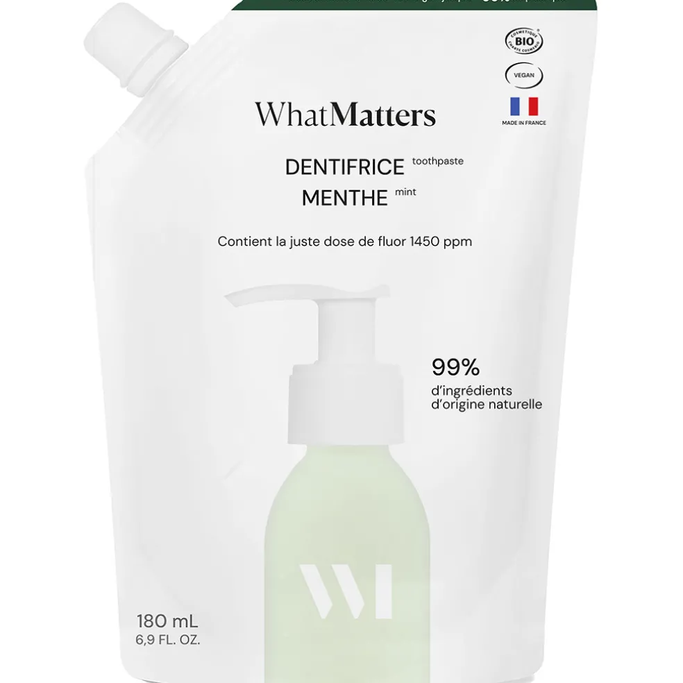 Eco-recharge dentifrice menthe blancheur et fluor 180ml