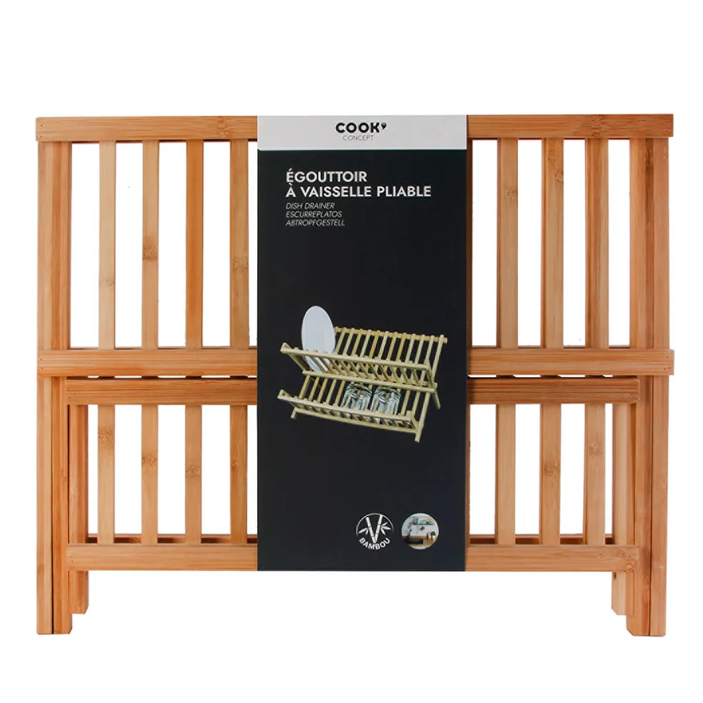 Egouttoir à vaisselle en bambou