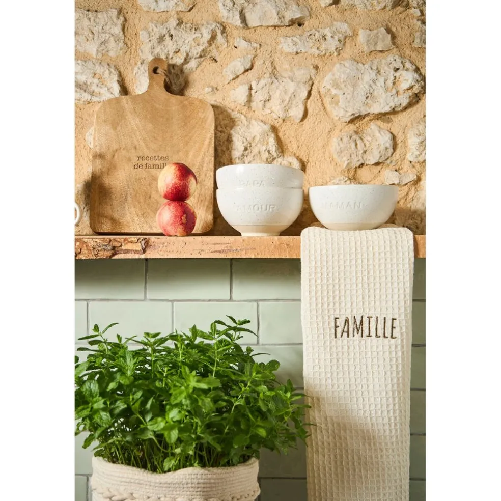 Essuie mains en coton ecru 50x70cm - Beezz