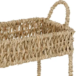 Etagere 2 niveaux en jonc de mer naturel h26.5cm - Borneo