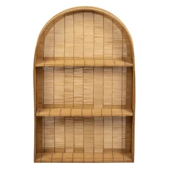 Etagere murale 3 niveaux en bambou naturel h80cm - Plaka