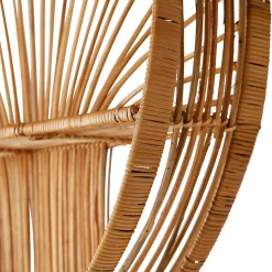 Etagere murale ronde en rotin naturel - Floraly