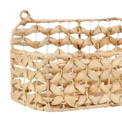 Etagere murale un été a la mer naturel en jacinthe d'eau et fer