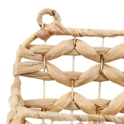 Etagere murale un été a la mer naturel en jacinthe d'eau et fer