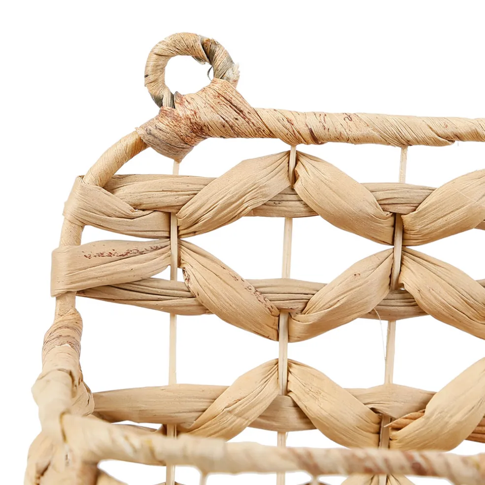 Etagere murale un été a la mer naturel en jacinthe d'eau et fer