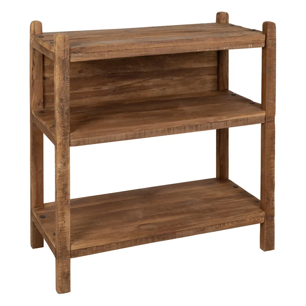 Etagère 3 niveaux en bois recyclé naturel 90x35xh100cm - Campagne