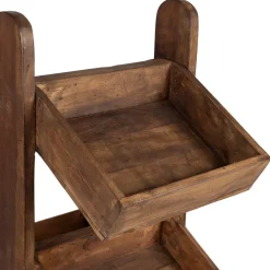 Etagère 3 plateaux en bois recyclés naturel H100cm - Campagne