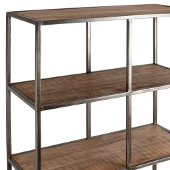 Etagère en fer noir et bois d' acacia H200cm- Factory