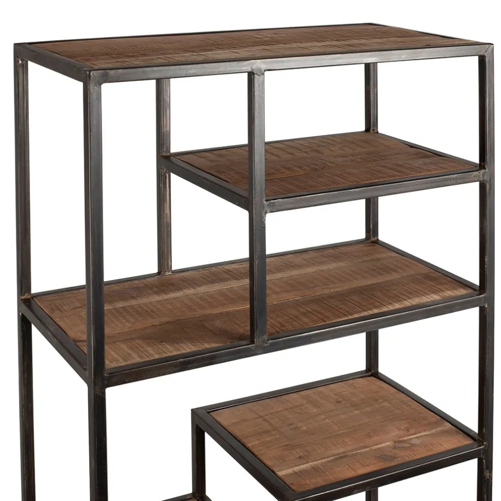 Etagère en fer vieilli et bois d' acacia H170cm - Factory