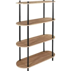 Etagère en pin et bois naturel et noir h113cm - Cobe