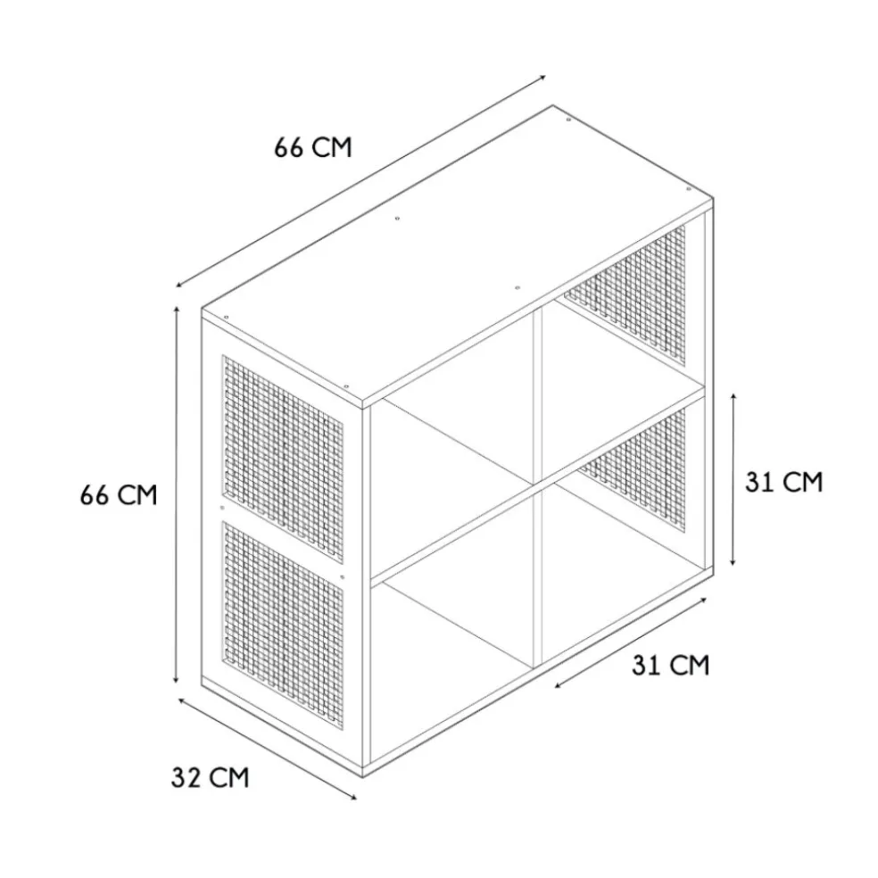 Etagère module 4 cases 66x66cm - Baia