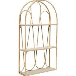 Etagère murale 3 niveaux en paulownia naturel h73cm - Java