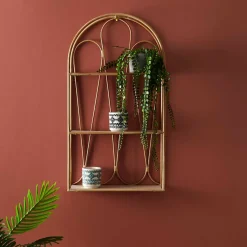 Etagère murale 3 niveaux en paulownia naturel h73cm - Java