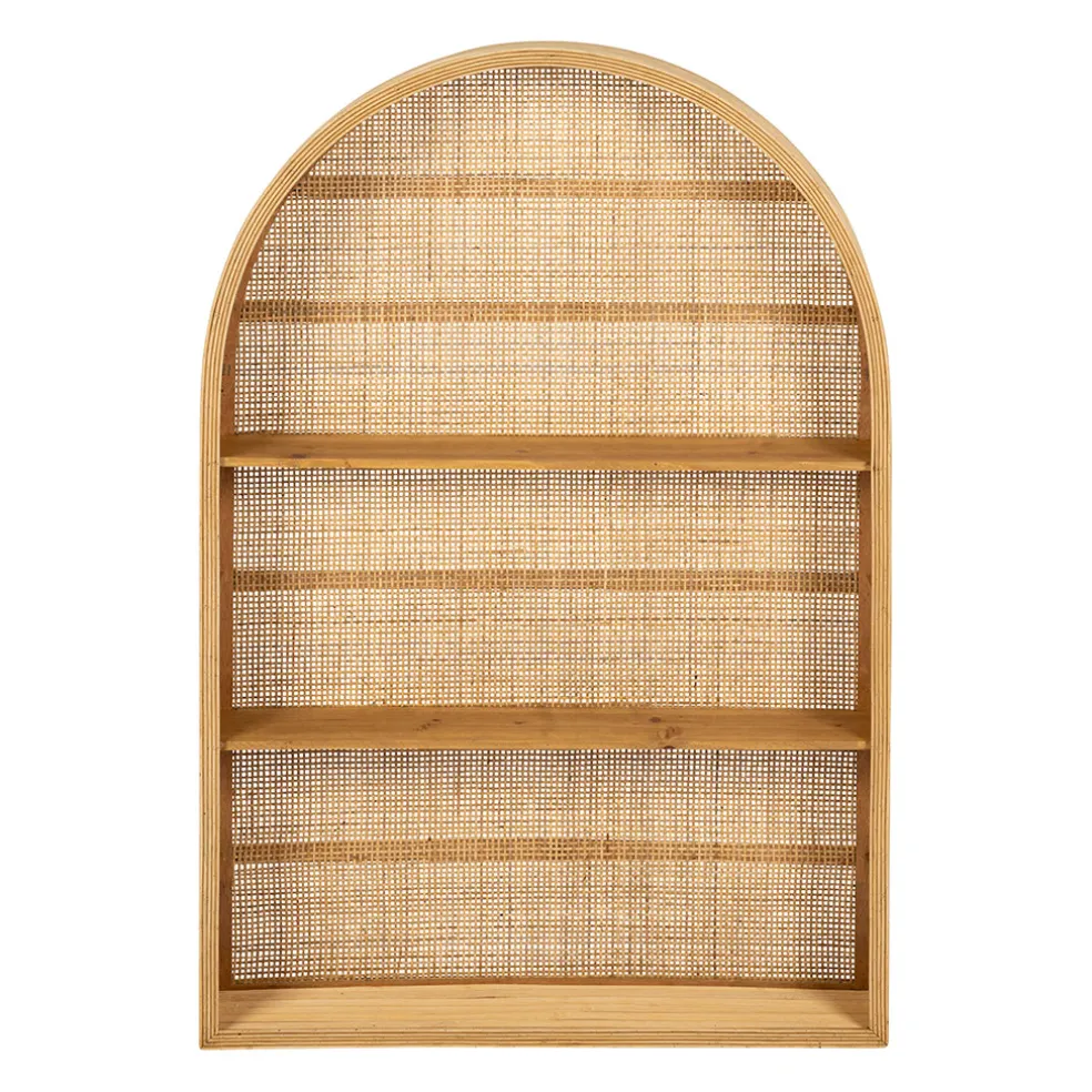 Etagère murale 3 niveaux en rotin naturel H91cm - Essencia