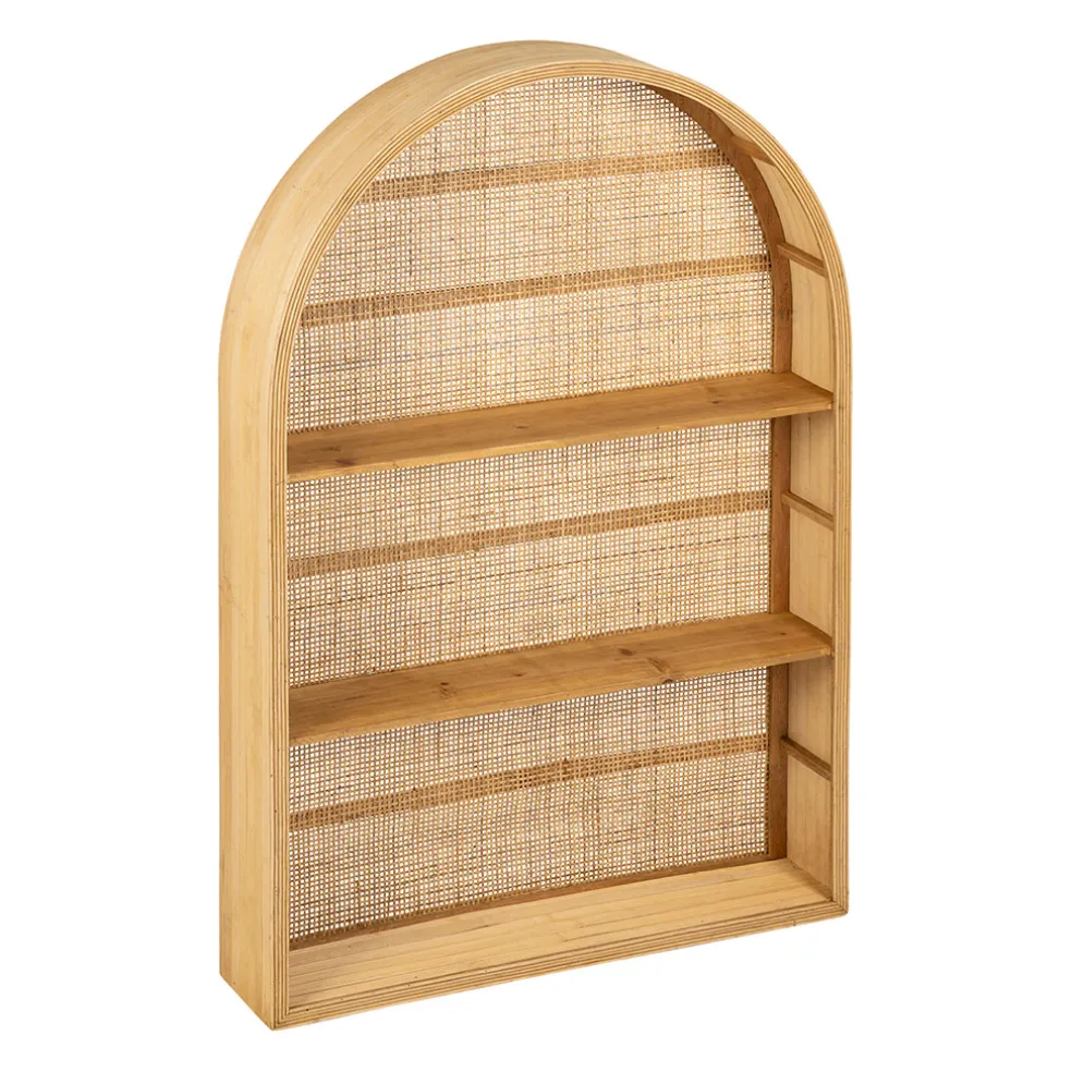 Etagère murale 3 niveaux en rotin naturel H91cm - Essencia