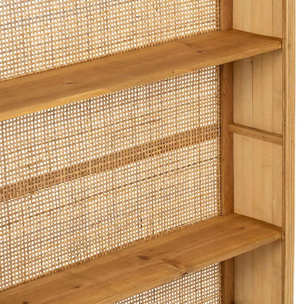 Etagère murale 3 niveaux en rotin naturel H91cm - Essencia