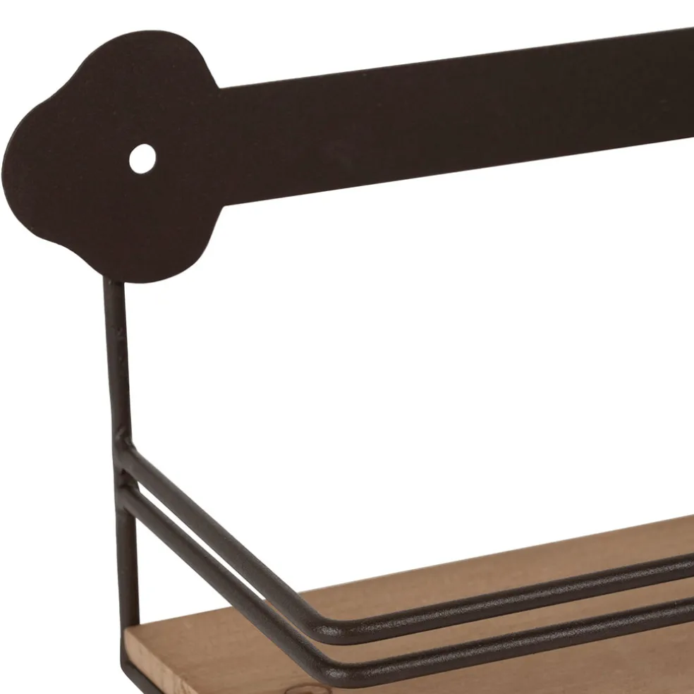 Etagère murale en fer brun - Maison De Famille