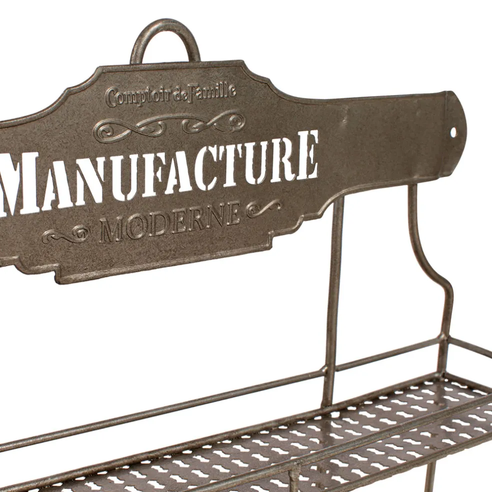 Etagère pour pot à épices en fer gris - manufacture