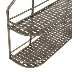 Etagère pour pot à épices en fer gris - manufacture