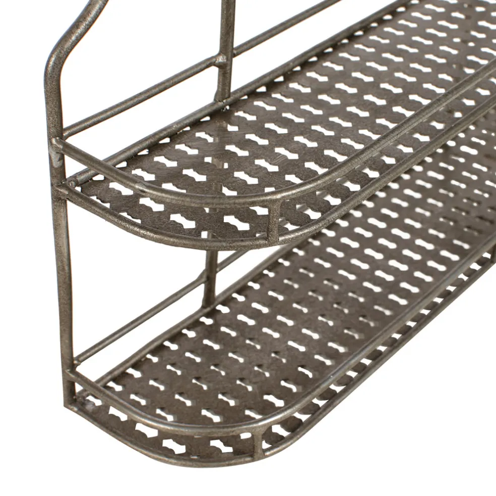 Etagère pour pot à épices en fer gris - manufacture