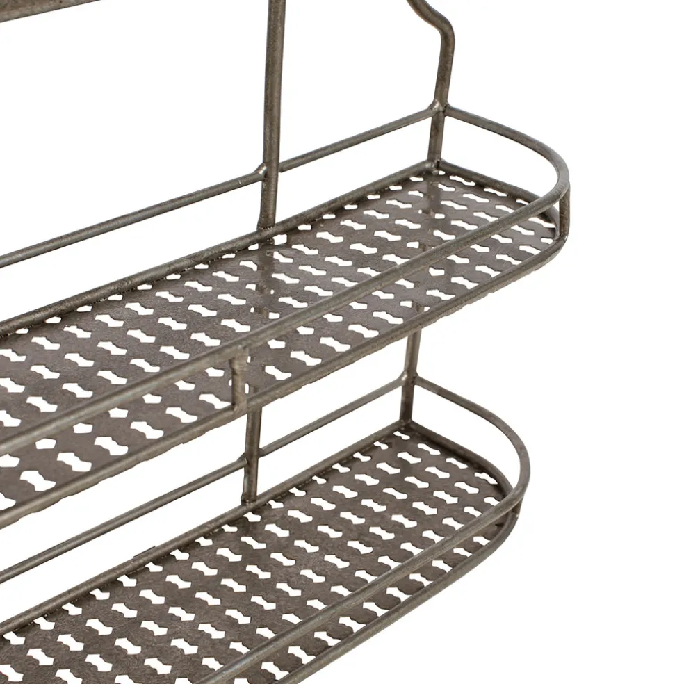 Etagère pour pot à épices en fer gris - manufacture