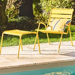 Fauteuil bas d'extérieur miel - Monceau