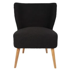 Fauteuil bouclette anthracite - Eleonor
