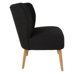 Fauteuil bouclette anthracite - Eleonor