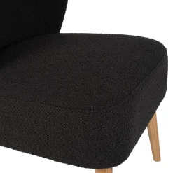 Fauteuil bouclette anthracite - Eleonor