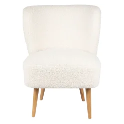 Fauteuil bouclette blanc crème - Elément