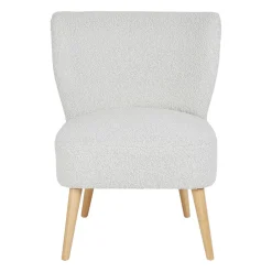 Fauteuil bouclette blanc - Eleonor