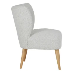 Fauteuil bouclette blanc - Eleonor