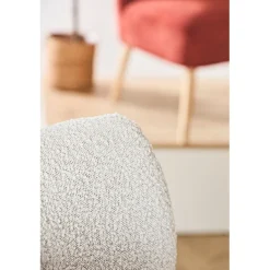 Fauteuil bouclette blanc - Eleonor
