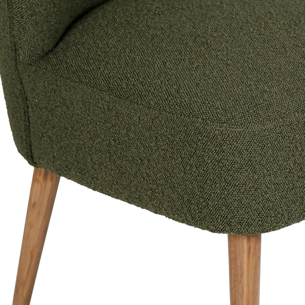 Fauteuil bouclette vert - Eleonor
