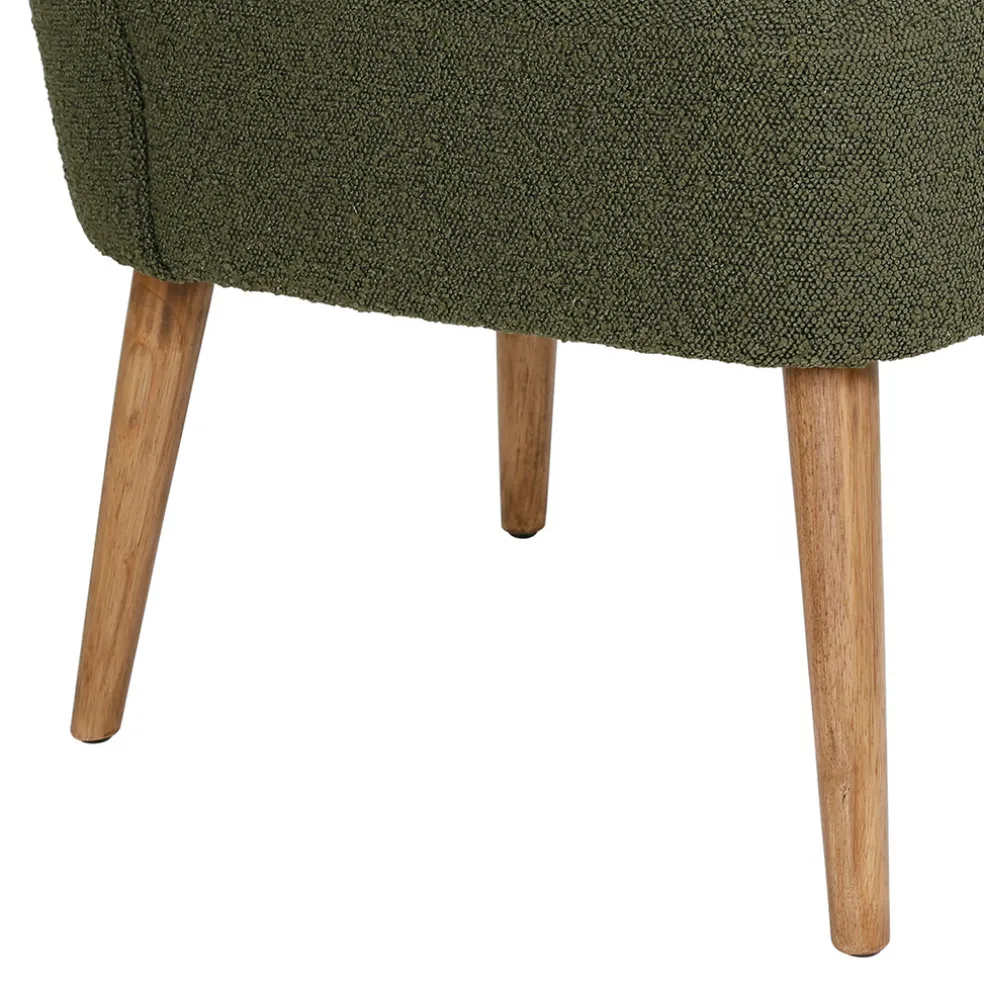 Fauteuil bouclette vert - Eleonor
