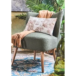 Fauteuil bouclette vert - Eleonor