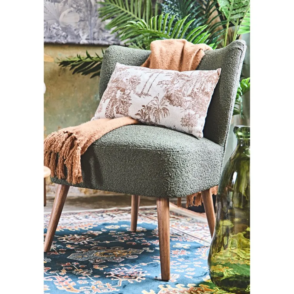 Fauteuil bouclette vert - Eleonor