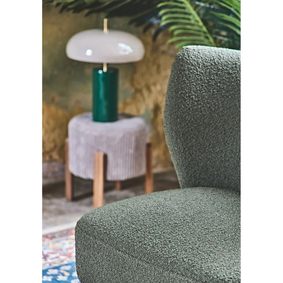 Fauteuil bouclette vert - Eleonor