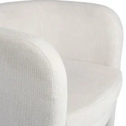 Fauteuil club en tissu écru - Tessia