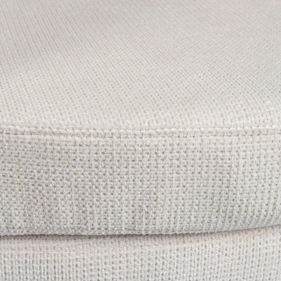 Fauteuil club en tissu écru - Tessia