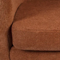 Fauteuil club en tissu terracotta - Tessia