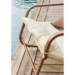 Fauteuil de jardin à bascule beige - Miami