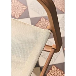 Fauteuil de jardin à bascule beige - Miami