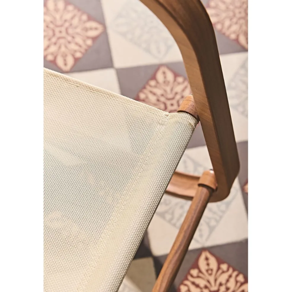 Fauteuil de jardin à bascule beige - Miami