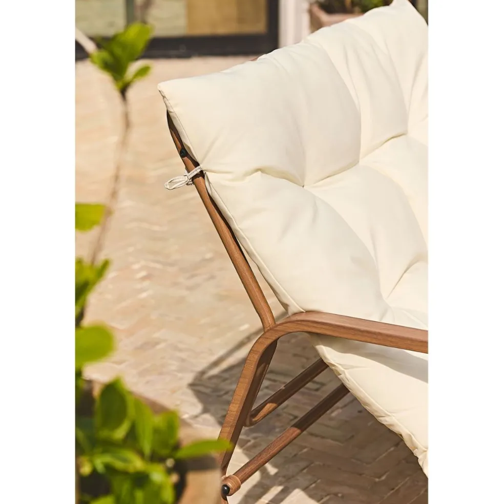 Fauteuil de jardin à bascule beige - Miami