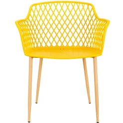 Fauteuil de jardin jaune en plastique malaga