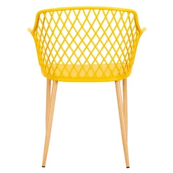 Fauteuil de jardin jaune en plastique malaga