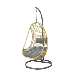 Fauteuil de jardin oeuf suspendu en resine tressée - Riga
