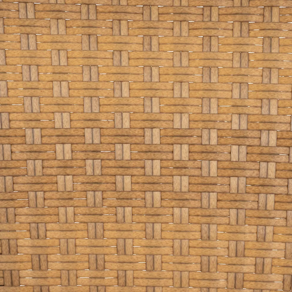 Fauteuil de jardin rond effet cannage naturel - Malaya